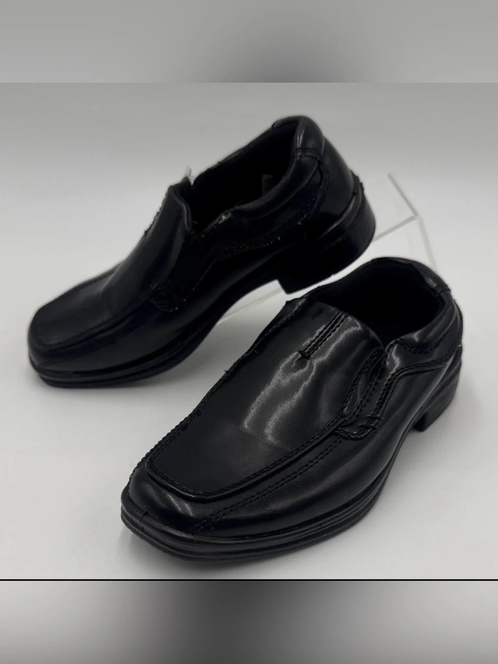 Deer Stags WISE Black Slip-On Dress Shoes Kids Size 10.5M